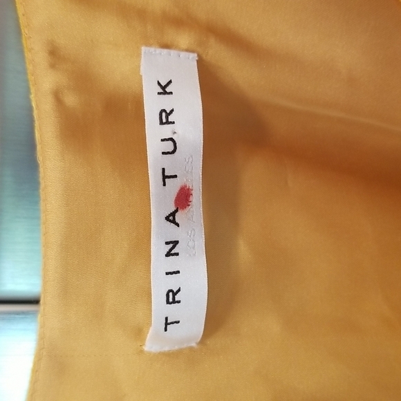 💕TRINA TURK💕 Dawning Dress ~ Walk This Lei Embroidery ~ Saffron NWOT - Picture 8 of 8